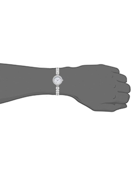 Women\'s Silver White Analog Quartz Petal Casual Bracelet Simulated Luxury Watch